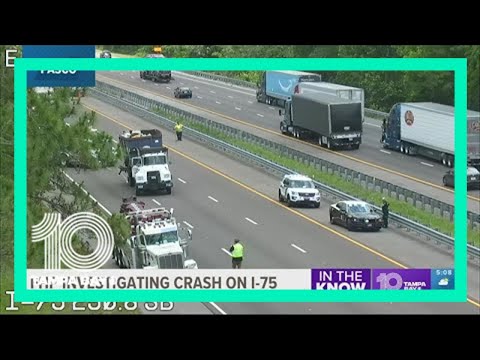 Crash shuts down I-75 SB in Pasco County