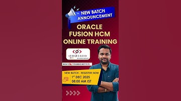 Oracle Fusion HCM New Batch | 1st Dec, 8:00 AM IST | Zero Coding Career Switch to 12–28 LPA Jobs