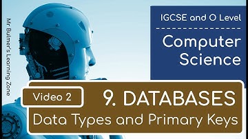 IGCSE Computer Science 2023-25 ​​- Topic 9 DATABASES: Video 2 - Data Types and Primary Keys