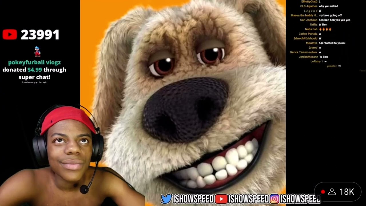 Ishowspeed reacts to Talking Ben disstrack on him !!!