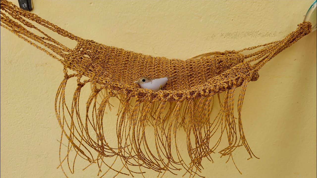 Rede de crochê para pássaros