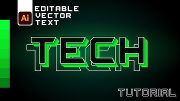 Adobe illustrator tutorial - Create editable text effect