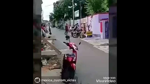 Monkey ride motorcycle