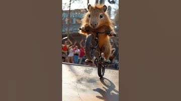 KLING AI BMX Capybara #ai #cute #klingai #capybara #artificialintelligence #shorts