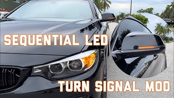 Tinted Dynamic Sequential LED Turn Signal INSTALL DIY and Mirror Cap Removal for F SERIES BMW
