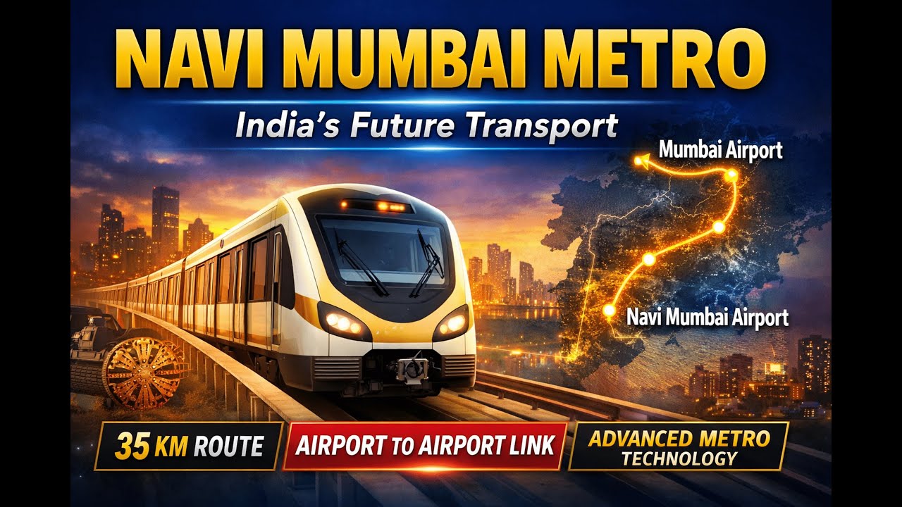 Navi Mumbai Metro Project Explained | India’s First Airport-to-Airport Metro..