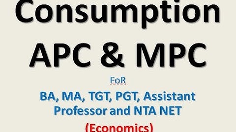 #Consumption #APC & #MPC (Relationship) #Macro_Economics