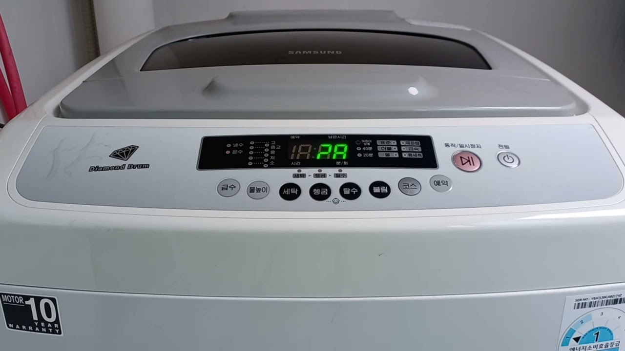 Washing machine on holiday afternoon