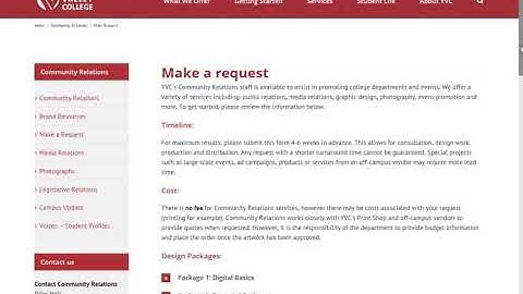 YVC How-To: Community Relations Request Form