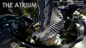 The Camp - A house in an indoor forest inside a huge marine aquarium. Sketchup+VRay+PremierePro