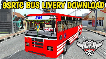 Gsrtc bus livery download || gujarat bus livery download || bus simulator Indonesia