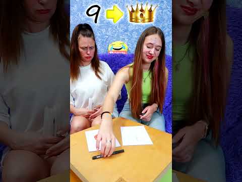 Как нарисовать Принцессу vs Ламу  из цифры 9 - это сможет повторить каждый #shorts