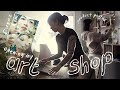 Artist shop vlog  prepping for spring update chats  cozy vibes  