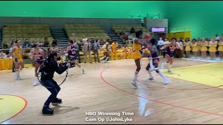 Rollerblade Camera Operator behind the scenes on HBO's Winning Time : The Rise of the lakers Dynasty