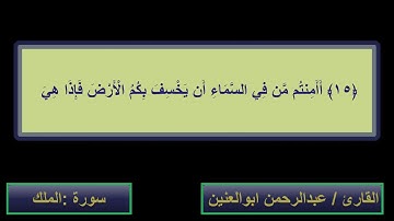 ما تيسر من سورة الملك - القارئ عبدالرحمن ابوالعنين