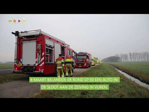 Flits - Auto te water aan de Zeiving in Vuren 10-03-21