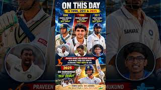One date. Three iconic Test debuts. Dravid,Ganguly,Kohli &amp; Sai Sudharsan create history! #ICT #Debut
