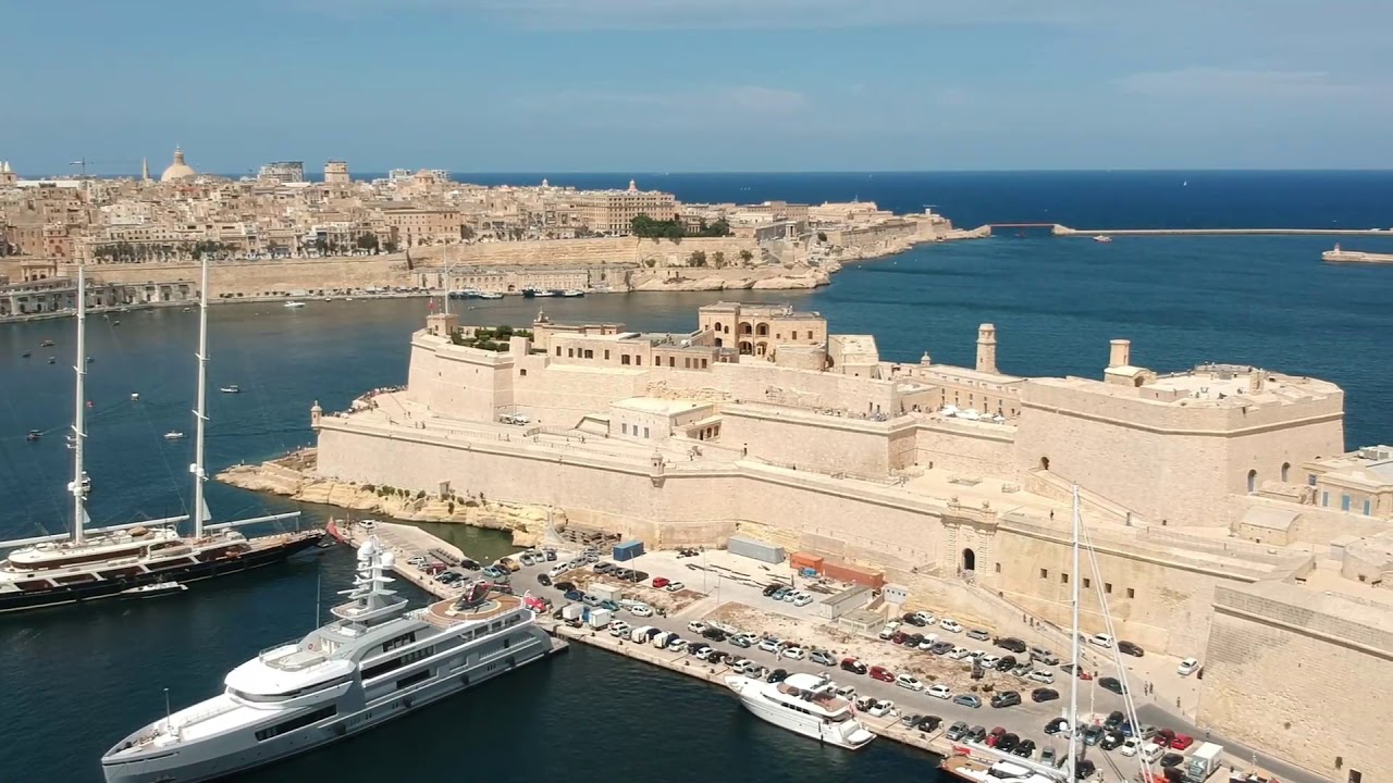 Drone Flight Birgu, Malta