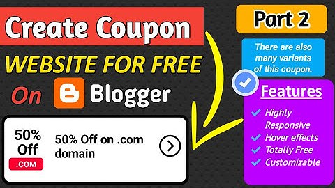 Create Coupon Website On Blogger in 2021 | Affiliate Marketing Blog | create coupon website blogger