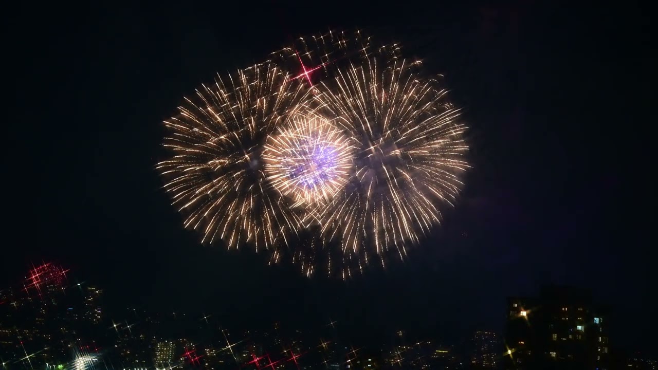Sydney, Australia NYE Fireworks 2025. Nikon Z6 iii 4K video with Hoya 4X Sparkle filter.