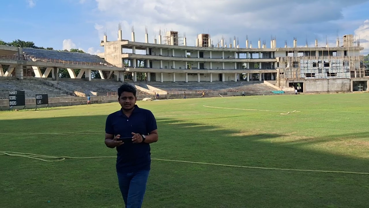 Agartala international cricket Stadium also known as Narsinghgarh Stadium. Under Construction.