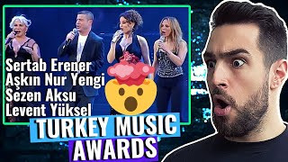 Sezen Aksu - Levent Yüksel - Sertab Erener - Aşkın Nur Yengi - Kral Türkiye Müzik Ödülleri║REACTION!