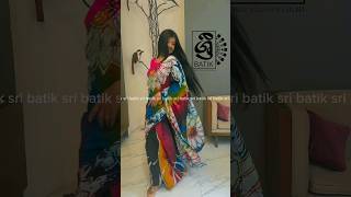 most beautiful Batik saree| sri lankan Traditional Saree Style #shorts #viral #sribatik #trending