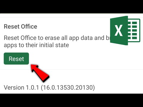 How to Reset Microsoft Excel in Android or Iphone