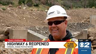 US-6 reopens with temporary gravel road after flood damage closure