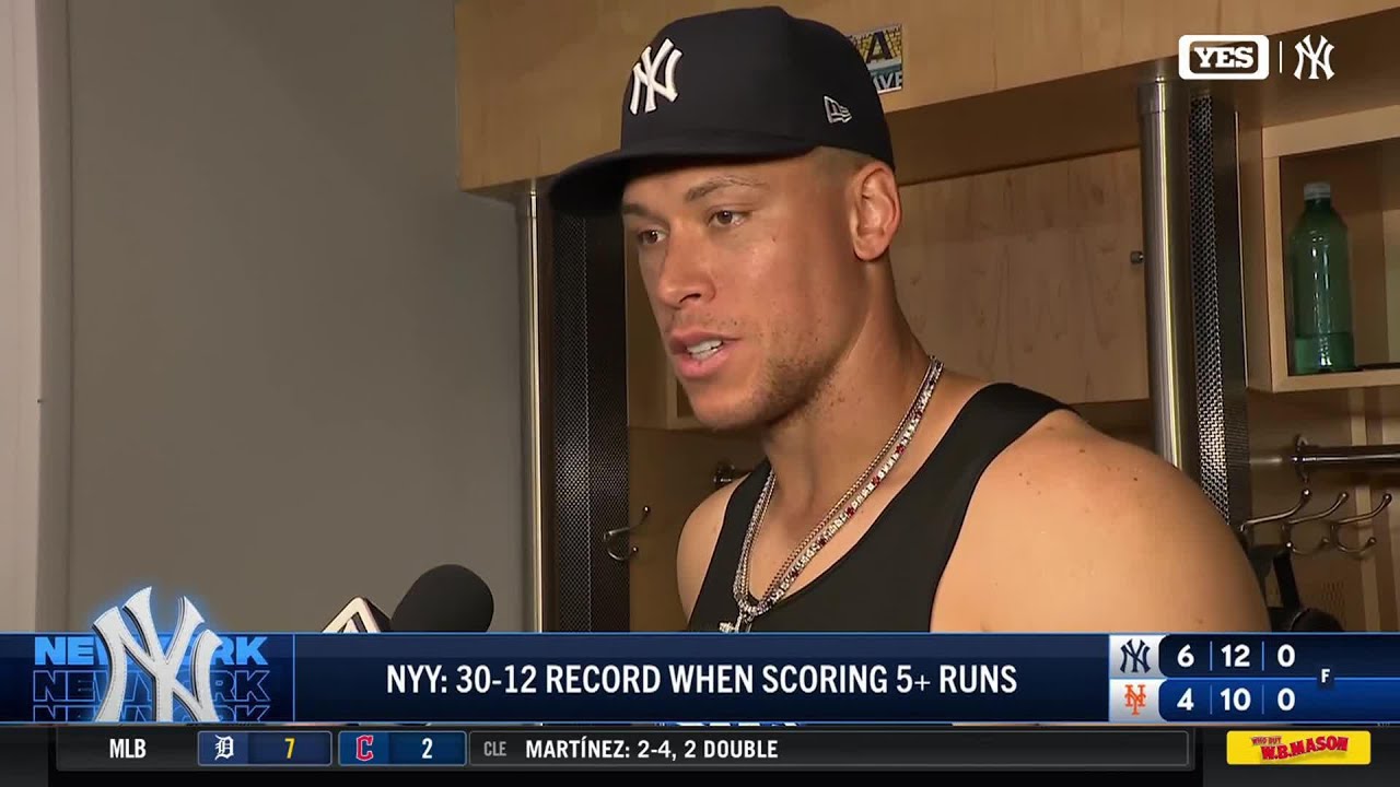 Aaron Judge reacts to Bellinger highlight, 14th career HR vs. Mets
