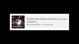 Sportsbook Wire Brooklyn Nets at Miami Heat odds, picks and predictions