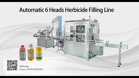 Automatic 6 heads Liquid Herbicide Filling Capping Labeling Machine|Herbicide Filling Line