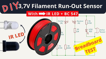 DIY | How to make a Simple 3,7V Filament Run-Out Sensor Alarm With IR + BC547 #electronic #circuit