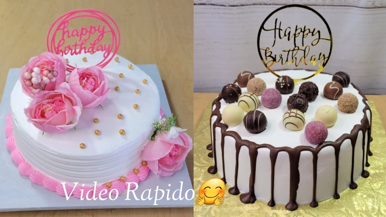 2 decoraciones de pasteles para Mujer y hombre / video rapido - YouTube