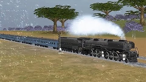 Train Sim - India Using Union Pacific Challenger at Rainy Day - Simulasi Kereta Api