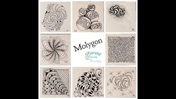 Molygon (Zentangle® Pattern) drawn by Kelly Barone, CZT