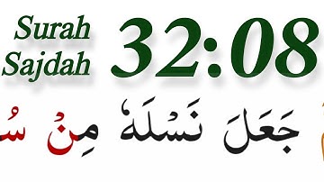 Lesson #07 Surah As Sajdah 32 : Ayah 8 | سورة السجدة حفظ #Hifz #alifinhisnameHifz