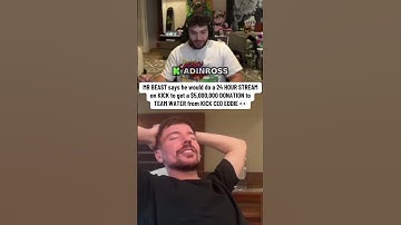 MR BEAST says he would do a 24 HOUR STREAM on KICK to get a $5,000,000 DONATION to TEAM WATER from