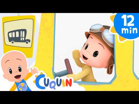 The Wheels on the Bus Go Round and Round | Cleo & Cuquin Episodes and Nursery Rhymes