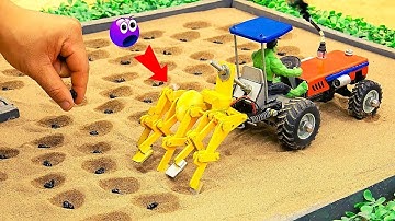 Diy tractor stuck in mud mini science project #27 || @KeepVilla | Tech Creators