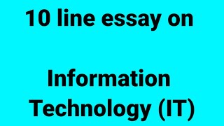 10 line essay on information technology IT/essay on information technology IT/paragraph on IT/IT use screenshot 3