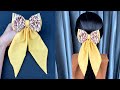 Bow Hair Clip Making Tutorial. How to make Bow Hair Clip. DIY Fabric Bow Hair Clip.