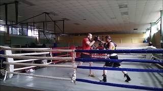 Boxing pads workout morning session in Slavia