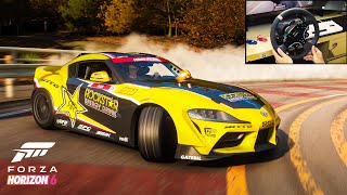 1429HP!! GR SUPRA FORMULA DRIFT ROCKSTAR🔥 - FORZA HORIZON 6 | MOZA R3 RACING WHEEL GAMEPLAY‼️ screenshot 2