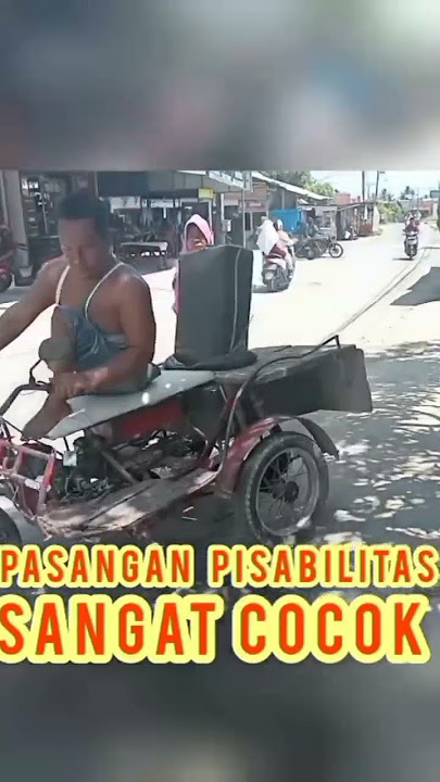 pasangan sangat cocok, romantis, walaupun keadaan anggota yang cacat, kekurangan,😭