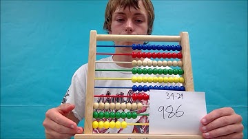 How to use a 100 bead abacus-Double Digit Multiplication Example 2