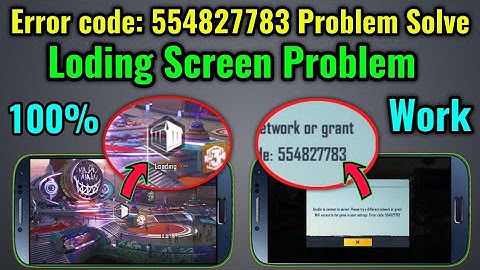 Pubg Mobile Error Code: 554827783 Problem Solve | Pubg Mobile Loading Screen Problem Solve