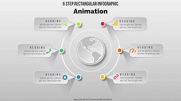 55.Create 6 Step RECTANGULAR Infographic ANIMATION|Powerpoint Animations