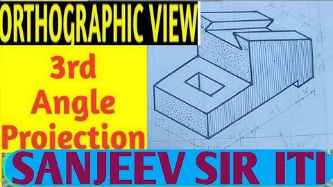 How To Draw Isometric view change from Orthographic projection in 3rd Angle Projecton#sanjeevsiriti#