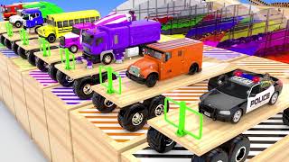 Color Name Learning Videos With Double-Decker And Sports Cars Super Games 2023